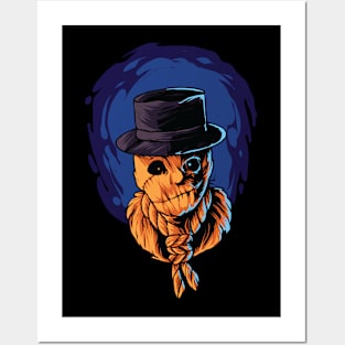 Scarecrow with hat Posters and Art